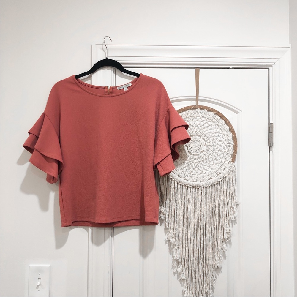 **currently unavailable** Blush Pink Ruffle Top 🌷